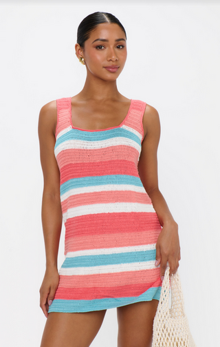 Mumu Day Trip Dress In Cabana Stripe