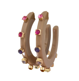 CITY GIRL JEWEL HOOP LARGE- MULTIPLE COLORS