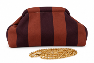 Pochette Brown Striped Clutch