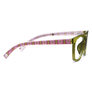 Peepers x Laura Park To the Max Green/Rosemary Stripe Pink Blue Light Glasses