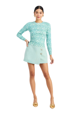 Mestiza Arden Mini Skort in Aquarelle Blue