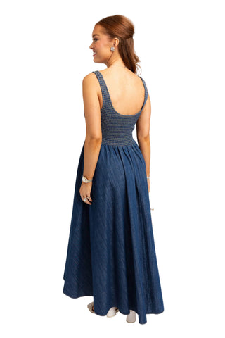 Karlie Denim Smock Tank Dress