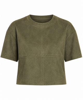 Dolce Cabo Faux Suede Cropped Tee