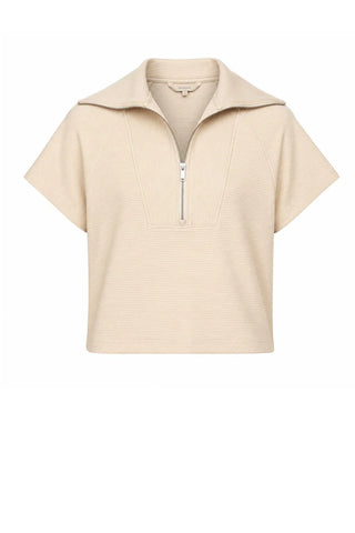 Spanx Airessentials® French Rib Short Sleeve Half Zip