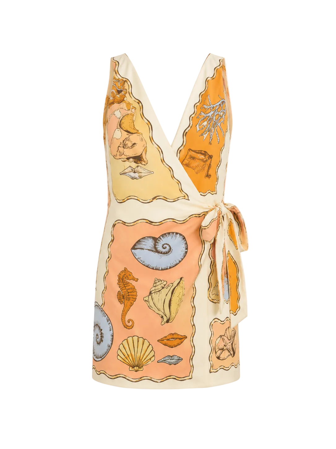 Farm Rio Souvenir Mixed Scarf Multicolor Sleeveless Min – Monkee's Farm Rio Souvenir Mixed Scarf Multicolor Sleeveless Min – Monkee's