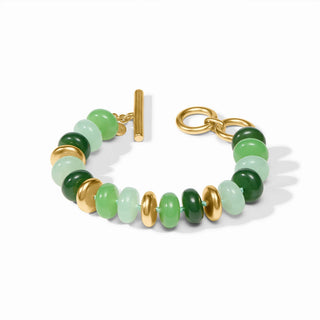 Julie Vos Amalfi Statement Bracelet - Green Apple Multi