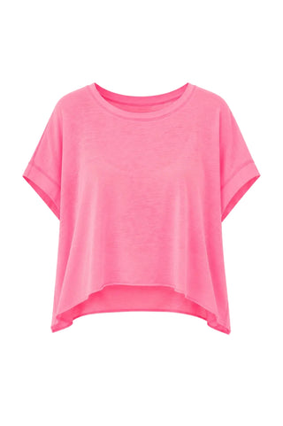 Free People My Time Tee in Hot Pink