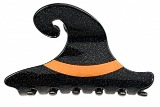 Thedivasoap Black Witch Hat Hair Claw Clip, Halloween Hair Accessories - Black A
