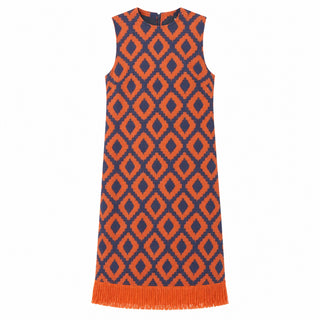 Joy Joy Fringe Hem Sheath Dress