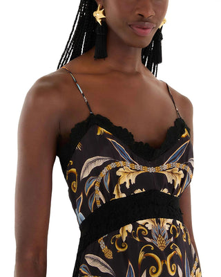 Farm Rio Snake Garden Midi Dress