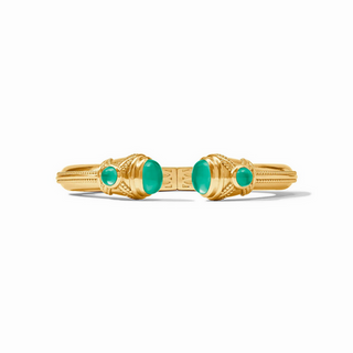 JV, Cabochon Demi Cuff, Iridescent Emerald Green-OS