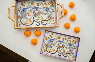 Jayes Studio Enameled Oliver Tray / Monkey Trio
