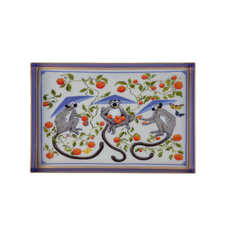 Jayes Studio Enameled Oliver Tray / Monkey Trio