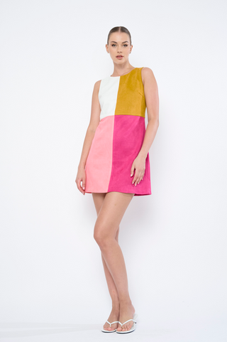Flora Bea Color Block Mini Dress