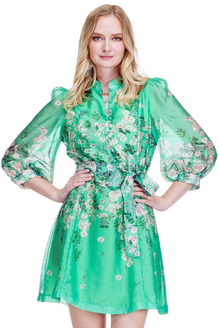 Jade Emerald Bloom Dress