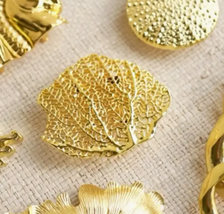 Garland Bags Sea Fan  Belt Buckle, Gold Finish