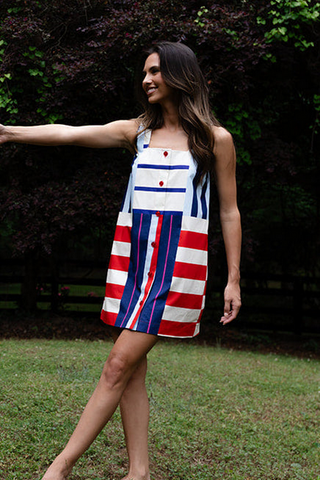 Alden Adair Bryson Dress in Maritime Stripes
