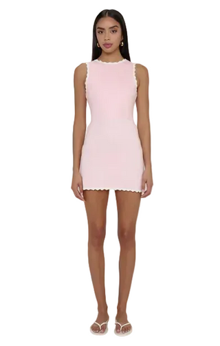 Mumu Cora Mini Dress in Taffy Pink