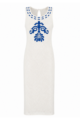 Anna Cate Ila Midi Dress in Ivory