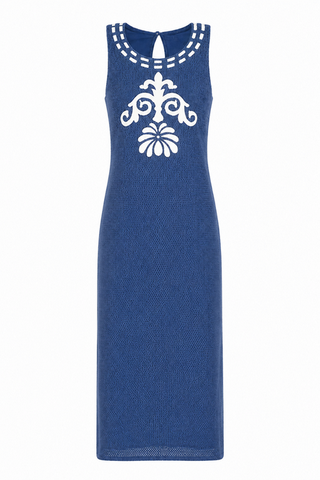 Anna Cate Ila Midi Dress in Royal