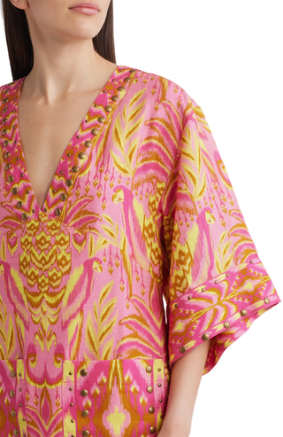 Farm Rio Pineapple Tapestry Tunic Mini Dress