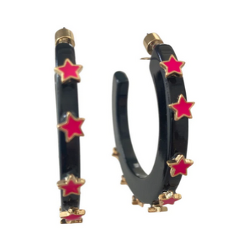 Smith & Co. Starlight Jewel Hoop-Small-Multiple Colors