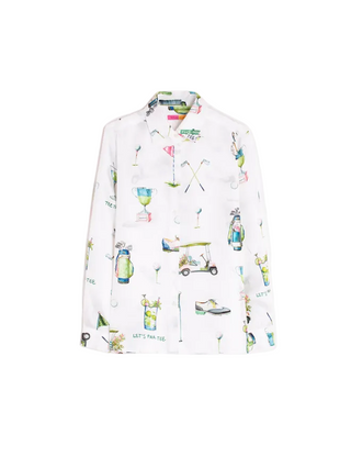 Vilagallo White Shirt Golf Print