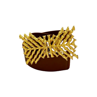 Garland Crisscross Bamboo Interchangeable Belt Buckle
