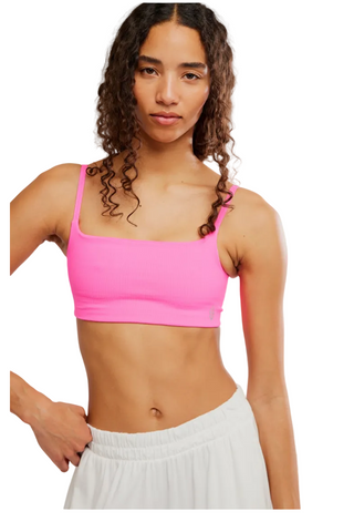 Free People Tighten Up Reversible Bra,  Hot Pink Combo