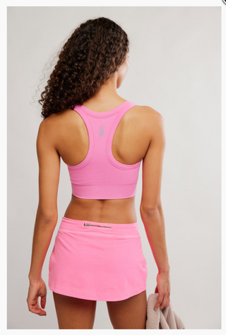 Free People Go To Bra in Washed Hot Pink