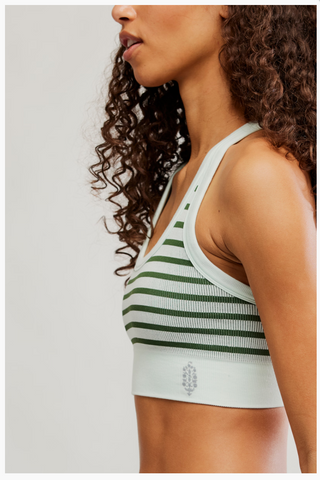Free People Go To Stripe Bra in Frosty Combo