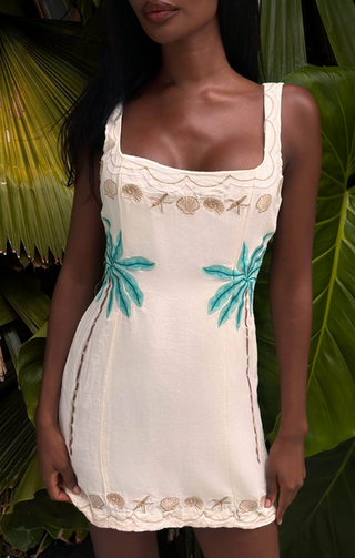 Mumu Steph Mini Dress in Beachfront