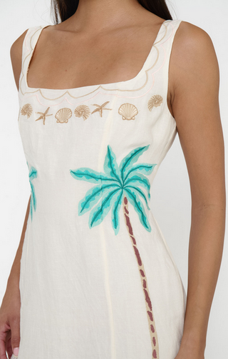 Mumu Steph Mini Dress in Beachfront