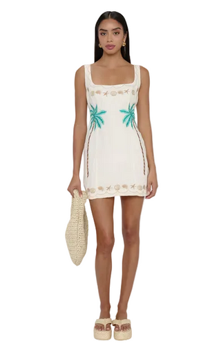 Mumu Steph Mini Dress in Beachfront