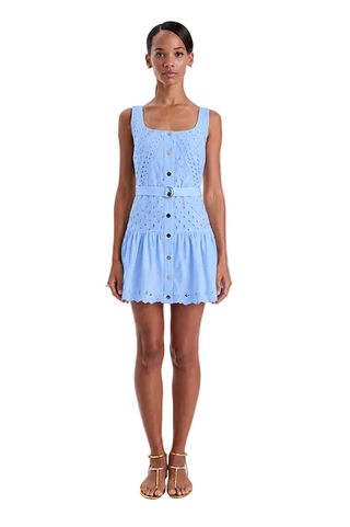 Karina Grimaldi Penelope Embroidered Mini Dress