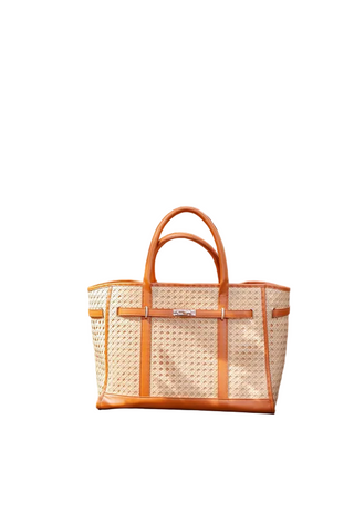 Lisi Lerch Palmer Cane Tote Bag in Camel