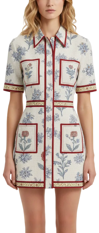 Anna Cate Poppy Dress in Dunlin Motif
