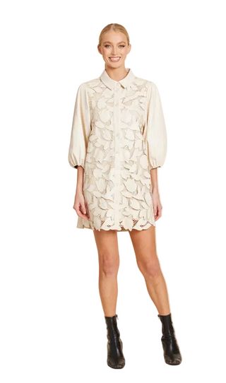 Dolce Cabo Vegan Leather Floral Dress