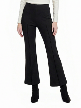 Jade Black Ponte Knit Ankle Pant
