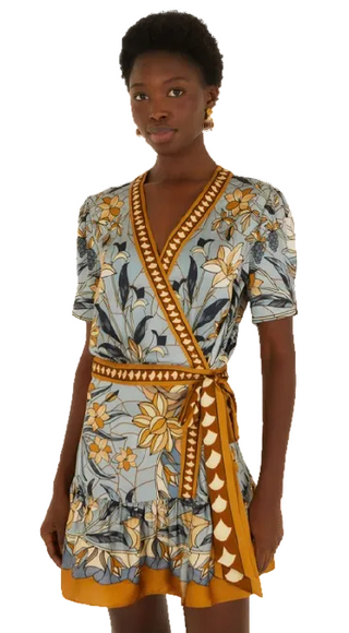 Farm Rio Wrap Mini Dress