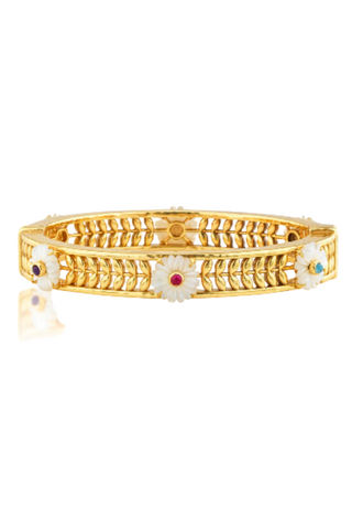 Capucine De Wulf Villandry Fleur Vine Hinged Bangle
