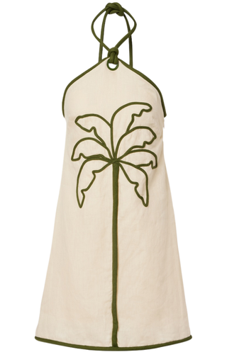 Farm Rio Sand Coconut Sleeveless Mini Dress