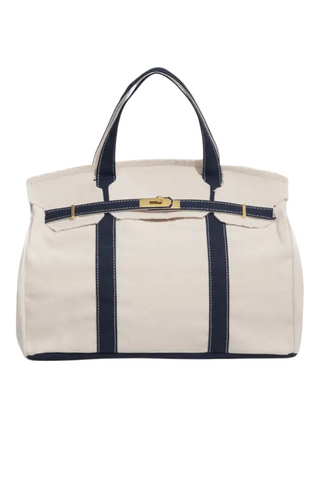 Monkee Collection Handmade Premium Cotton Canvas Boatkin Boat Bag Midnight Navy
