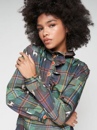 Vilagallo Plaid Blouse