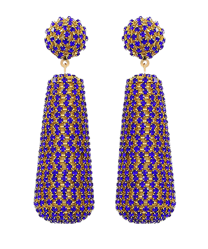 Crystal Cylinder Drop Earrings | Multiple Colors