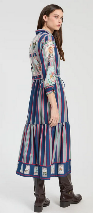 Vilagallo Striped Dress and Letters Madrid