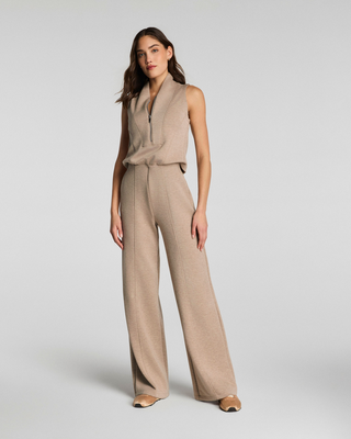 Spanx Airessentials® Shawl Collar Half Zip Jumpsuit