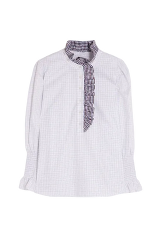 Vilagallo Mini Plaid Shirt With Bow
