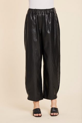 Dolce Cabo Faux Leather Barrel Leg Pant/ Multiple Colors