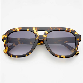 Freyrs Voyager Acetate Oversized Aviator Sunglasses in Yellow Tortoise